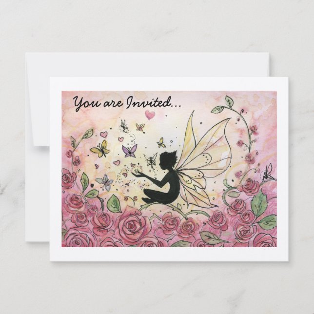 Convites Silhueta and Roses (Frente)