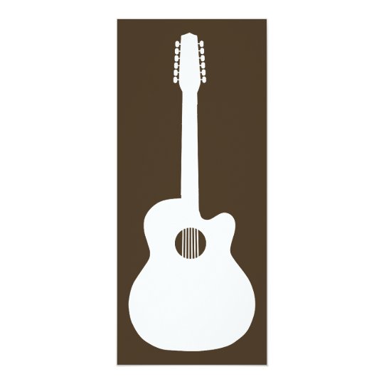 Convites Silhueta Da Guitarra Acustica Zazzle Portugal
