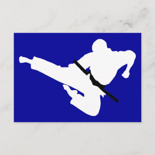 Convites silhueta das artes marciais