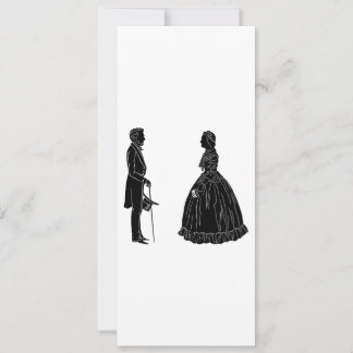 Convites silhueta de abraham lincoln mary todd lincoln