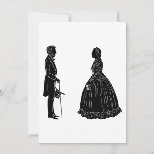 Convites silhueta de abraham lincoln mary todd lincoln