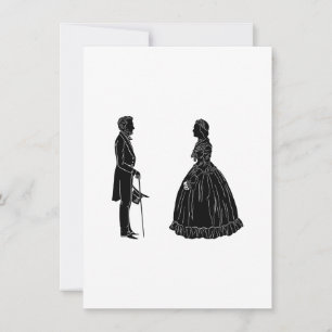 Convites silhueta de abraham lincoln mary todd lincoln