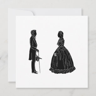Convites silhueta de abraham lincoln mary todd lincoln