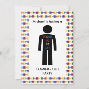 Convites Silhueta de homem gay LGBT e homens do arco-íris s