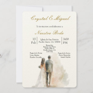 Convites Silhueta de novia y novio