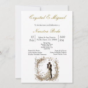 Convites Silhueta de novia y novio