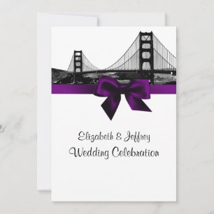 Convites Silhueta de San Fran em Preto e Branco Casamento R