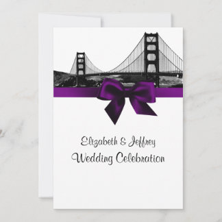 Convites Silhueta de San Fran em Preto e Branco Casamento R