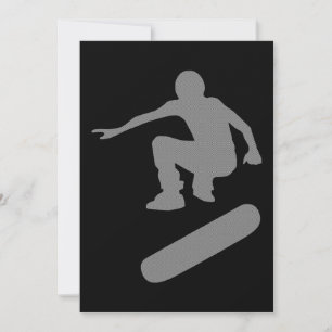 Convites silhueta de skateboard