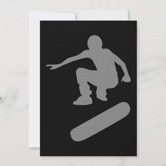 Convites silhueta de skateboard (Frente)