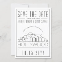 Silhueta Estilizada de Hollywood para Data de Casa