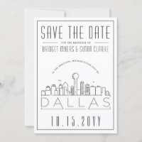 Silhueta Estilizada do Céu de Dallas - Salve a Dat