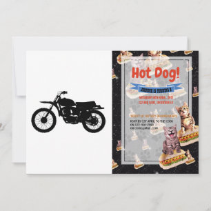 Convites Silhueta preta de bicicleta - Escolher cor de fund