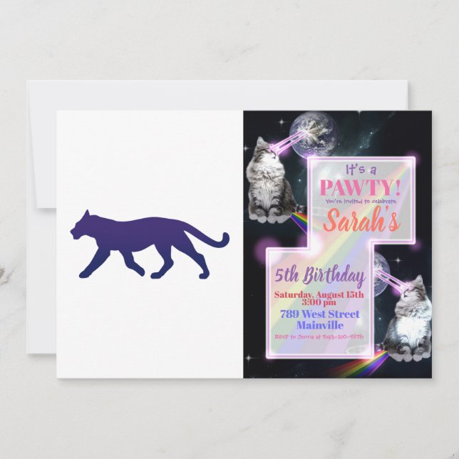 Convites Silhueta púrpura do pântano - Escolher cor de fund (Frente)