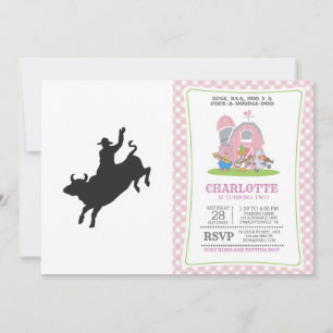 Convites Silhueta Rodeo Bull Ride