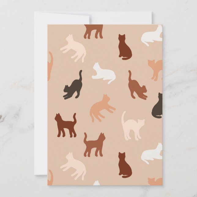 Convites Silhute de gato (Frente)