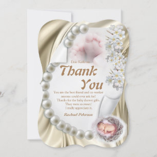 Convites Silky Ivory Pearl Baby Do Que Você