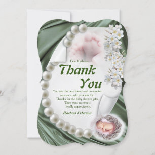 Convites Silky Ivory Pearl Baby Do Que Você