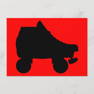 Convites sillouette do skate de rolo