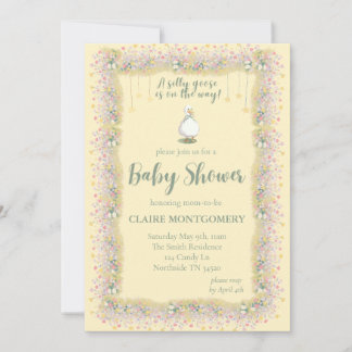 Convites Silly Goose Baby Shower Invitation 