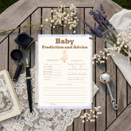 Convites Silly Goose Blue Baby Predictions & Advice Card