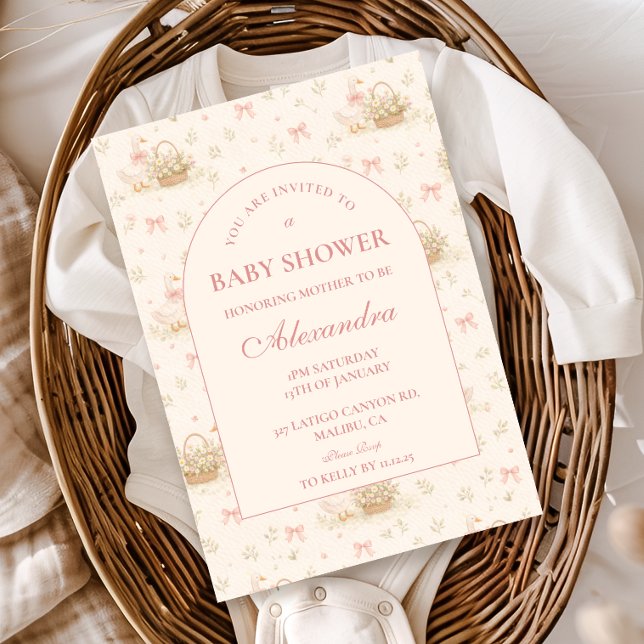 Convites Silly Goose Coquette Baby Shower (Criador carregado)