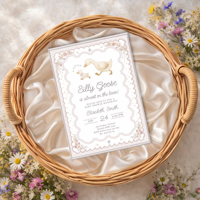 Convites Silly Goose Duck Gender Neutral Baby Shower (Criador carregado)