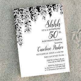 Convites Silver Birch 50th Anniversary Surprise Birthday 