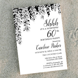 Convites Silver Birch 60th Anniversary Surprise Birthday 