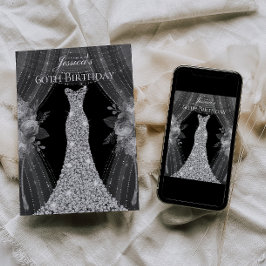 Convites Silver Curtain Vestir Mulheres 60ª Festa de aniver