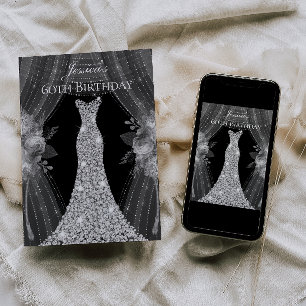 Convites Silver Curtain Vestir Mulheres 60ª Festa de aniver