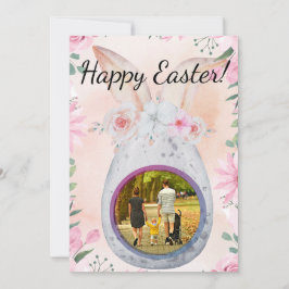 Convites Silver Easter Egg with photo
