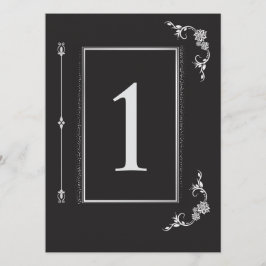Convites Silver Elegance Collection Wedding Table Number