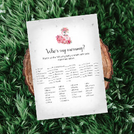 Convites Silver Flamingo Ballerina, que é o Jogo da Mamãe