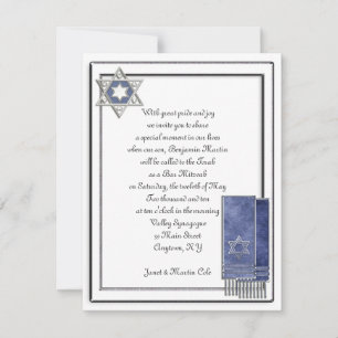 Convites Silver Frame Bar Mitzvah