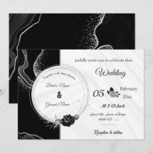 silver gray & black flowers botanical wedding