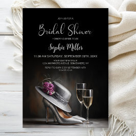 Convites Silver High Heel Shoes Bridal Shower