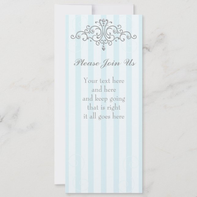 Convites Silver Princess Filigree (Frente)