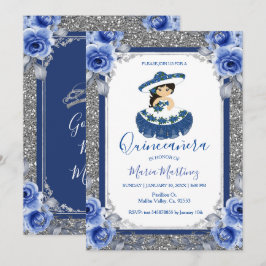 Convites  Silver Royal Rosas Quinceanera 