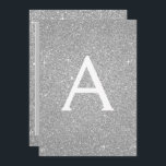 Convites Silver Sparkle Glitter Doce Dezesseis Aniversário<br><div class="desc">Silver Sparkle Glitter Doce Dezesseis Monogramas Nome e Convite de aniversário Inicial. Este convite é perfeito para a Festa de aniversário Silver Sparkle Glitter Sweet 16 que está a tentar celebrar em Silver.</div>