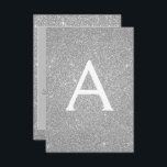 Convites Silver Sparkle Glitter Doce Dezesseis Aniversário<br><div class="desc">Silver Sparkle Glitter Doce Dezesseis Monogramas Nome e Convite de aniversário Inicial. Este convite é perfeito para a Festa de aniversário Silver Sparkle Glitter Sweet 16 que está a tentar celebrar em Silver.</div>