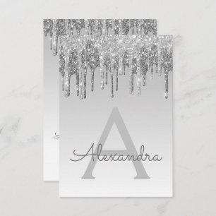 Convites Silver Sparkle Glitter Doce Dezesseis Aniversário