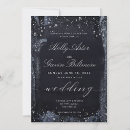 Convites Silver Starry Night Invitation Suite