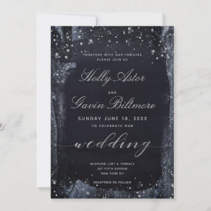 Convites Silver Starry Night Invitation Suite