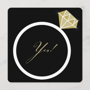 Convites Sim! Ele Colocou Um Anel De Diamante Na Festa de n