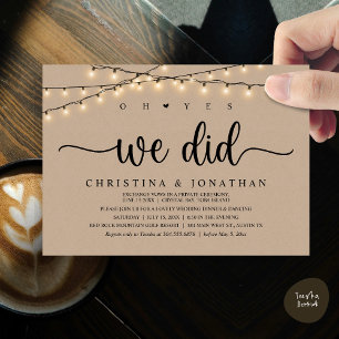 Convites Sim, Fizemos, Elopemento Jante De Casamento Russo