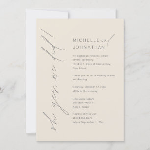 Convites Sim, Fizemos, Festa de Janto de Elopemento de Casa