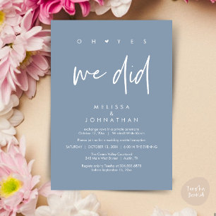 Convites Sim, fizemos, Recepção de casamento Janta Dançando
