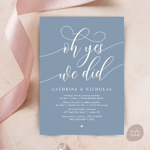 Convites Sim, Fizemos, Recepção de casamento Moderna de Scr
