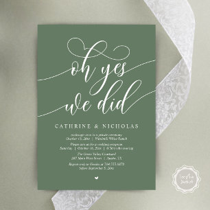 Convites Sim, Fizemos, Recepção de casamento Moderna de Scr